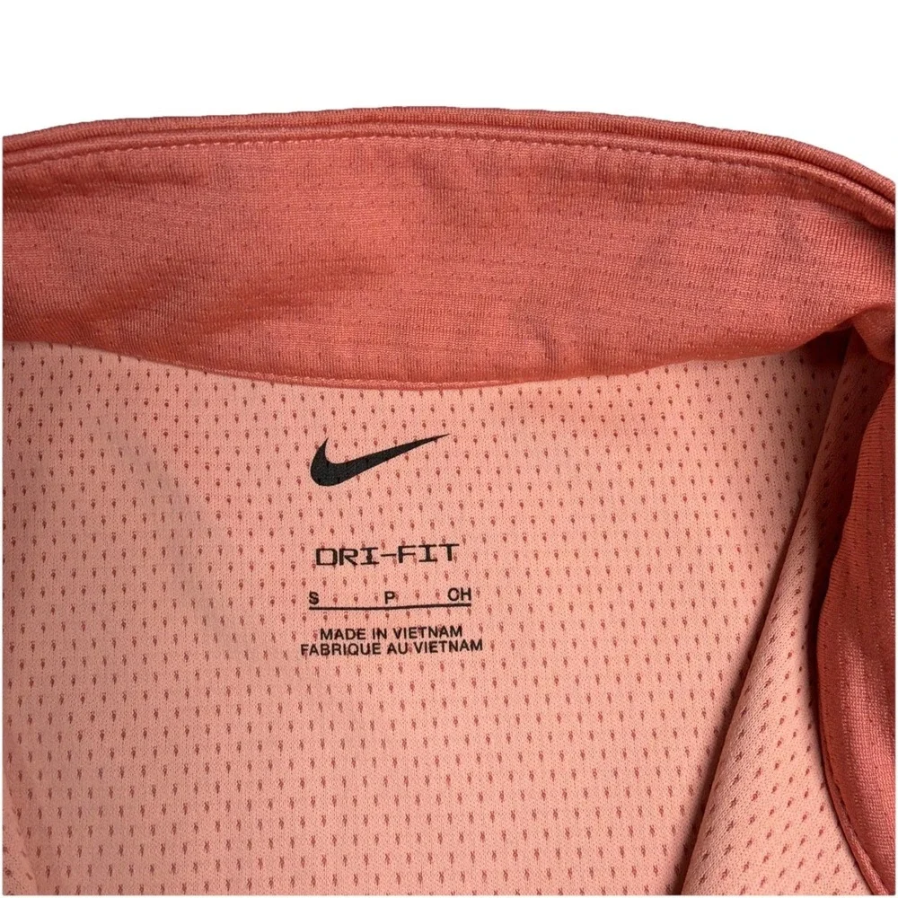 Nike CU9666-603 Womens 1/4 Zip Long‎ Sleeve UV Victory Coral Pink Shirt Small